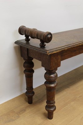 Lot 1370 - Victorian oak window seat