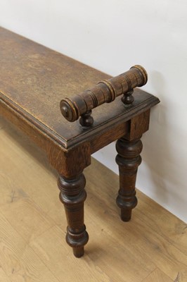 Lot 1370 - Victorian oak window seat