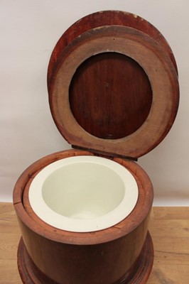 Lot 1260 - Victorian mahogany pedestal commode