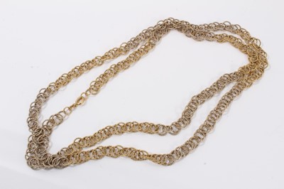 Lot 617 - 18ct yellow gold necklace with fancy links