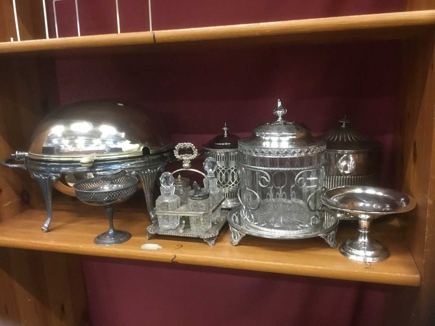 Silver Collection Display Lot 187 - Collection of silver plate and silver