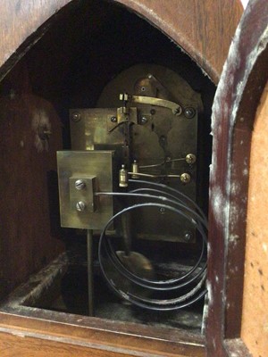Lot 171 - Late 19th century 8 day bracket clock by Winterhalder & Hofmeier with arched 
brass dial in lancet shape case