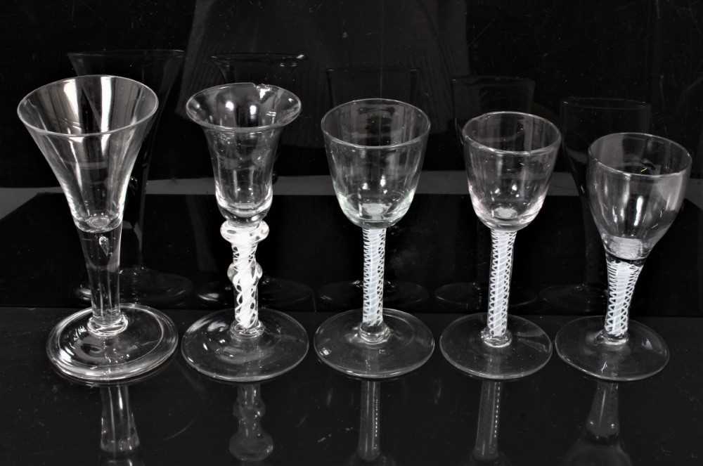 Lot 140 - Five 18th century drinking glasses