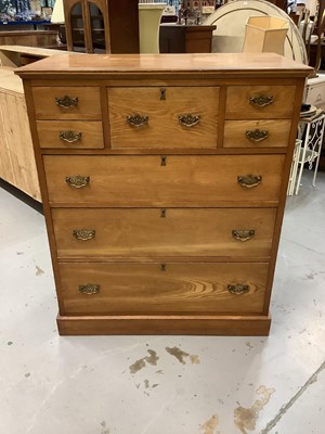 Lot 878 - Late 19th century ash century chest of drawers