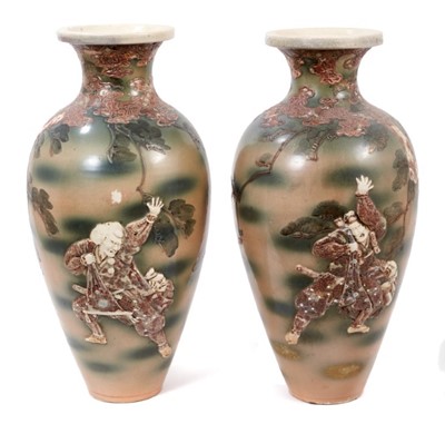 Lot 237 - Pair of early 20th century Japanese vases