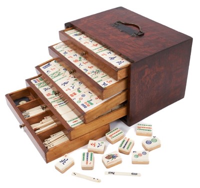 Lot 833 - Early 20th century mahjong set