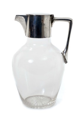 Lot 379 - Silver mounted claret jug after a design by Christopher Dresser