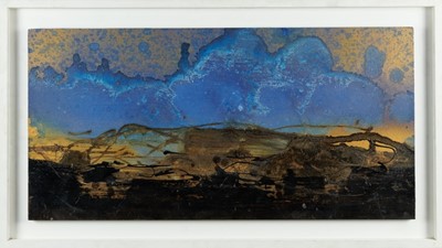 Lot 1112 - *Denis Bowen (1921-2006) oil and acrylic on board- Blue Clouds 1995