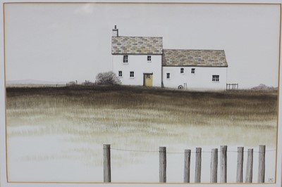 Lot 1117 - Kathleen Caddick (b. 1937) gouache- Post Cottage, signed with monogram and titled verso