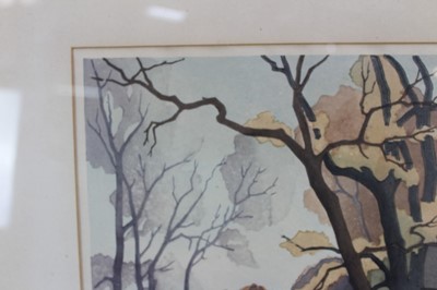 Lot 1118 - *Eric Slater (1896-1963) colour woodcut- Early Spring, circa 1932, signed and titled in pencil