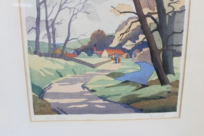 Lot 1118 - *Eric Slater (1896-1963) colour woodcut- Early Spring, circa 1932, signed and titled in pencil