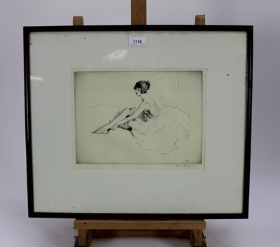 Lot 1115 - *Lewis Baumer (1870-1963) etching- 'The Sandal', pencil signed