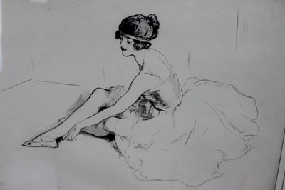 Lot 1115 - *Lewis Baumer (1870-1963) etching- 'The Sandal', pencil signed