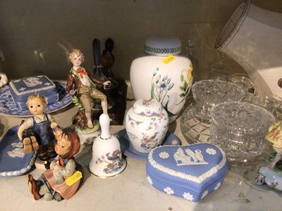 Lot 234 - Group of Hummel figures, lamp and sundry glass and ceramics
