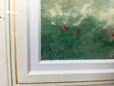 Lot 108 - Paul Gaisford, oil on board - rural landscape, signed, in glazed gilt frame
