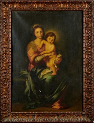 Lot 1079 - After Murillo, Italian School oil on canvas - The Madonna and Child, in gilt frame