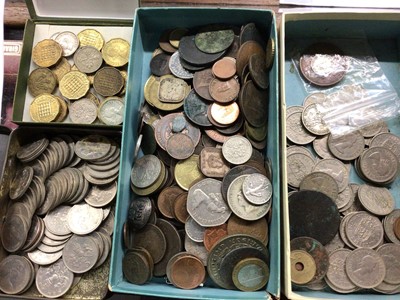 Lot 174 - Old tin containing GB and World coins