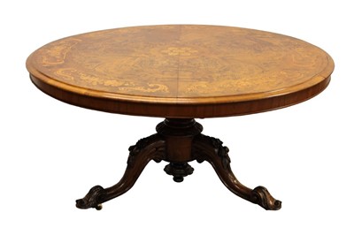 Lot 1283 - Vicrorian walnut marquetry centre table