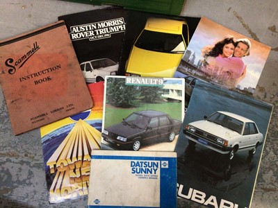 Lot 515 - Two boxes of ephemera including quantity of car manuals