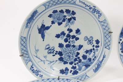 Lot 238 - Six 19th century Chinese blue and white dishes
