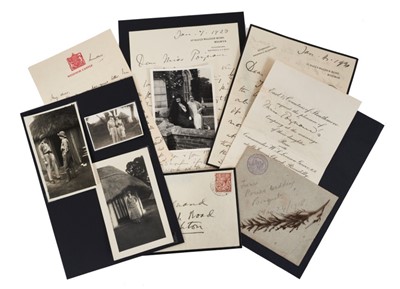 Lot 11 - Lady Strathmore (mother of H.M.Queen Elizabeth The Queen Mother), handwritten letter dated Jan 7th 1923 on St.Paul's Walden Bury, Welwyn- to her daughters former Governess Miss Beryl Poignand, th...