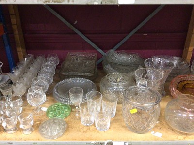 Lot 525 - Four shelves of glassware, teaware and ceramics