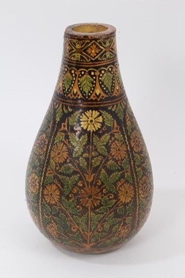 Lot 262 - Five pieces of Indian and Moroccan pottery, including a pair of vases, two others and a bowl