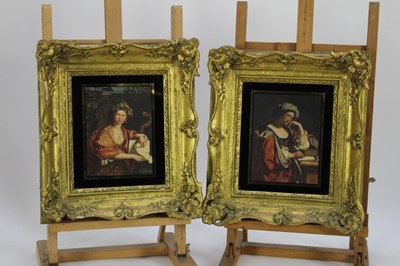 Lot 1068 - After Dominchino - pair 19th century watercolour studies