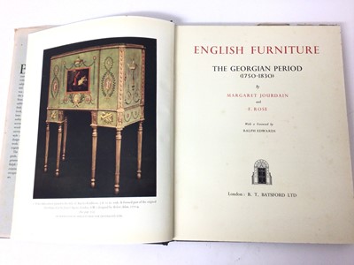 Lot 14 - H.M.Queen Elizabeth The Queen Mother, signed and inscribed book "English Furniture The Georgian Period" by Margaret Jourdain & F. Rose, inscibed ' For my dear "M" with affectionate good wishes for...