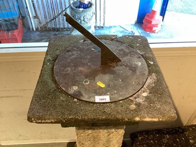 Lot 1003 - Carved stone garden sundial