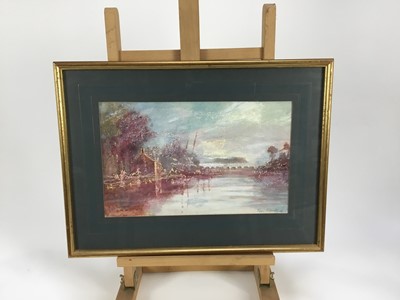 Lot 88 - Tom Keating (1917-1984) watercolour in the manner of Samuel Palmer - signed