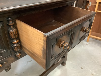 Lot 930 - 1950s Carolean style sideboard