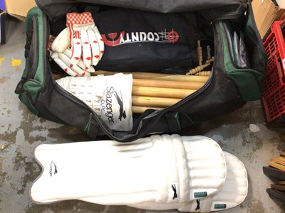Lot 462 - Slazenger cricket equipment in bag