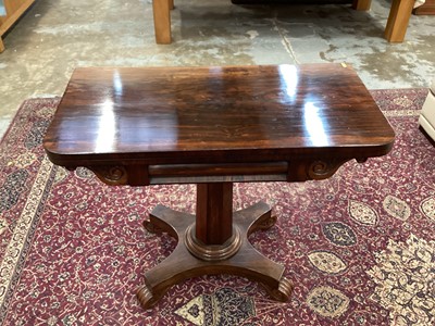 Lot 948 - William IV rosewood card table