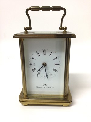 Lot 443 - Matthew Norman brass cased carriage clock