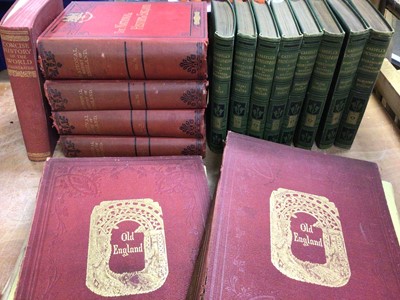 Lot 425 - Victorian and later books to include two Old England volumes, Natural History of England and Cassell's Encyclopedias