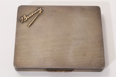 Lot 388 - 1940s silver ladies cigarette case with applied name "Bunny"