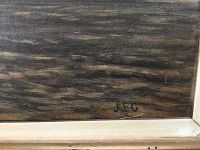 Lot 75 - Late 19th / early 20th century oil on canvas signed with initials - Towing the ship