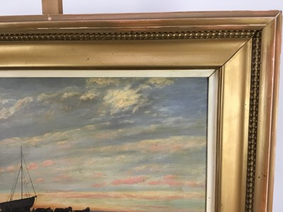 Lot 75 - Late 19th / early 20th century oil on canvas signed with initials - Towing the ship