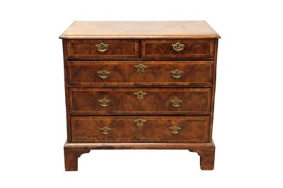 Lot 1300 - Early 18th century walnut chest of drawers