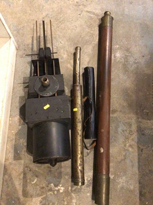 Lot 251 - Two 19th century telescopes, a spotting scope and an enlarger (4)