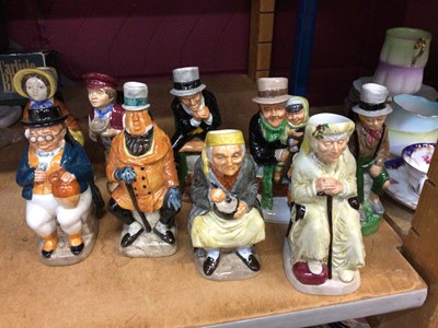 Lot 522 - Wood & Sons Charles Dickens Toby jug figures (9)