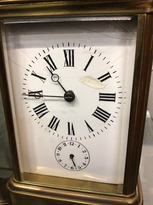 Lot 380 - French brass carriage clock