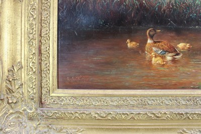 Lot 67 - Leon Arie Feyen (b. 1947) oil on panel, fowl in a landscape