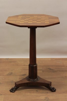 Lot 1302 - Regency rosewood chess top occasional table