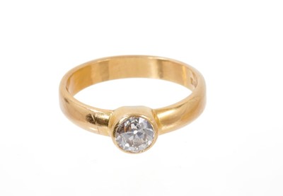 Lot 680 - Old cut diamond single stone ring