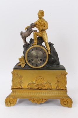 Lot 968 - 19th century Continental ormolu figural mantel clock