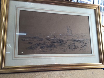 Lot 218 - Three various framed 19th century pencil sketches
