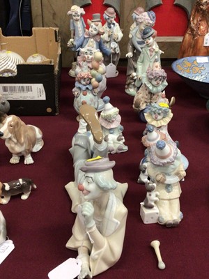 Lot 1138 - Fifteen various Lladro porcelain clown figures