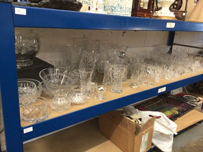 Lot 220 - Good collection of cut glass and other glassware including Waterford, Doulton, etc